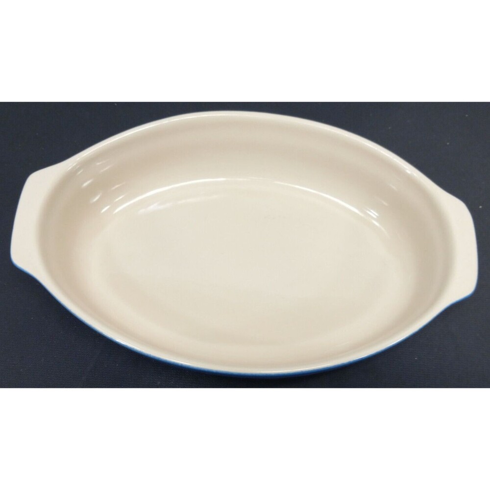 Cerutil Stoneware Portugal Gres Culinaire Oval Casserole Dish Cobalt Tone Blue